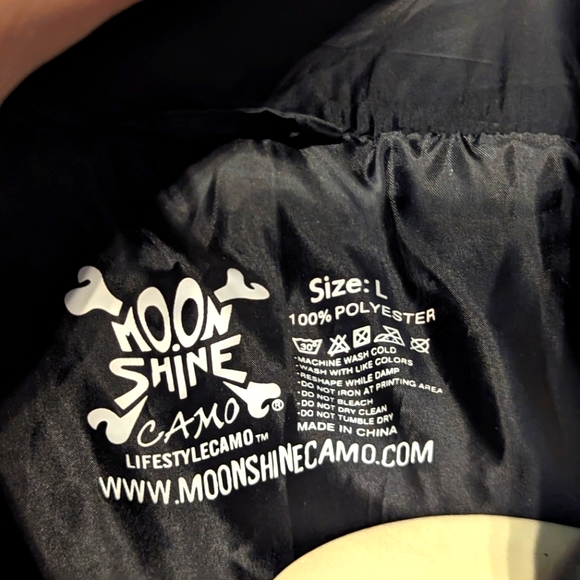 Pink and purple puffer vest size muddy girl winter jacket moonshine camo large - Picture 4 of 7